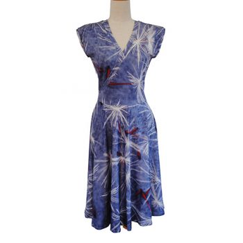 Cross Front Dress in Dandelion Wishes Print – Zilpah Tart