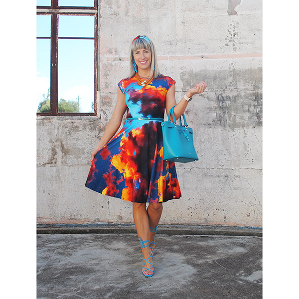 Bamboo T-shirt Dress in Clouds Print – Zilpah Tart