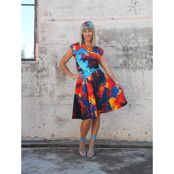 Bamboo T-shirt Dress in Clouds Print – Zilpah Tart