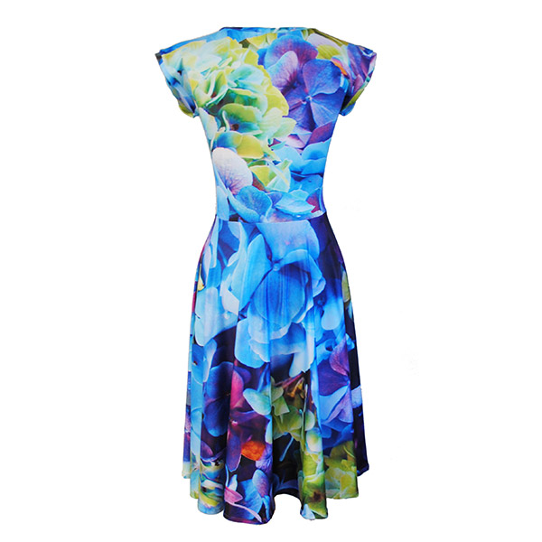 Floral Symphony Crop Shirt - Hydrangea