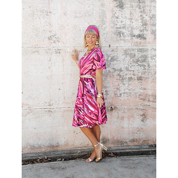 FLUTTER SLEEVE SAILBOAT DRESS