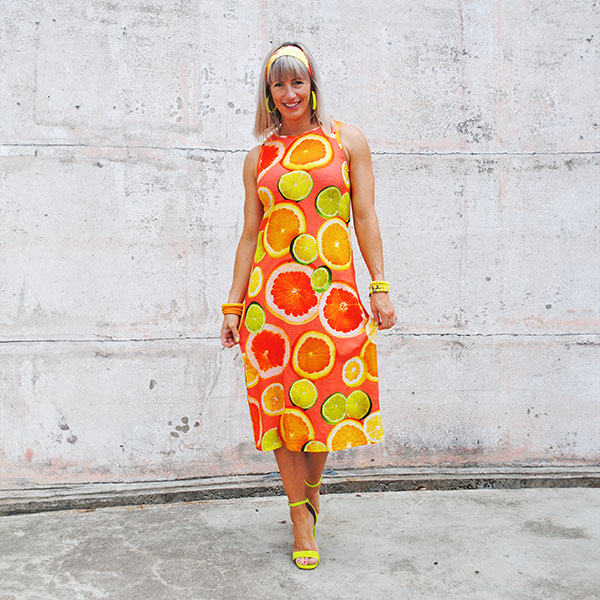 Bamboo Singlet Dress in Citrus Print – Zilpah Tart
